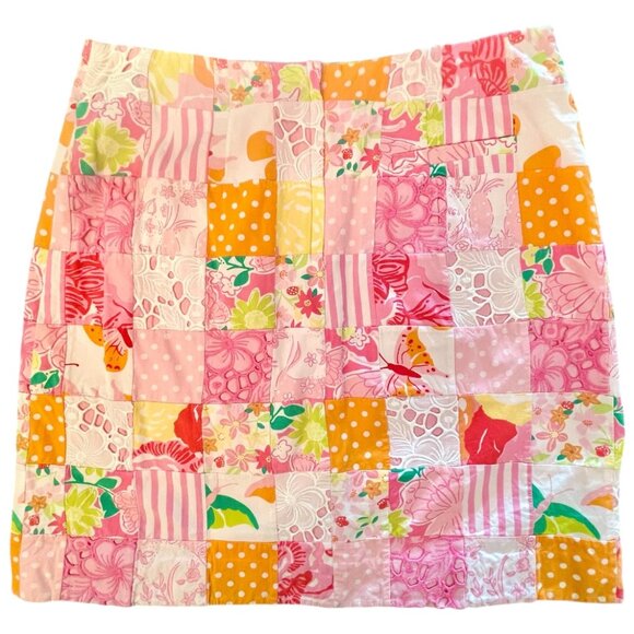 Lily Pullitzer Simple Skirt Floral Patchwork - Picture 2 of 2